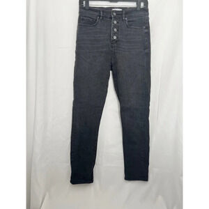Loft High Waist‎ Skinny Black Jeans Size 4/27 Slim Pockets Womens